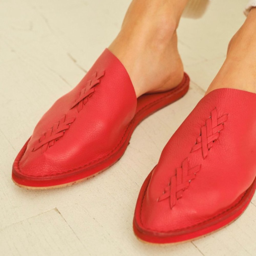 NWOB Free People Nova Red Slip On Shoes